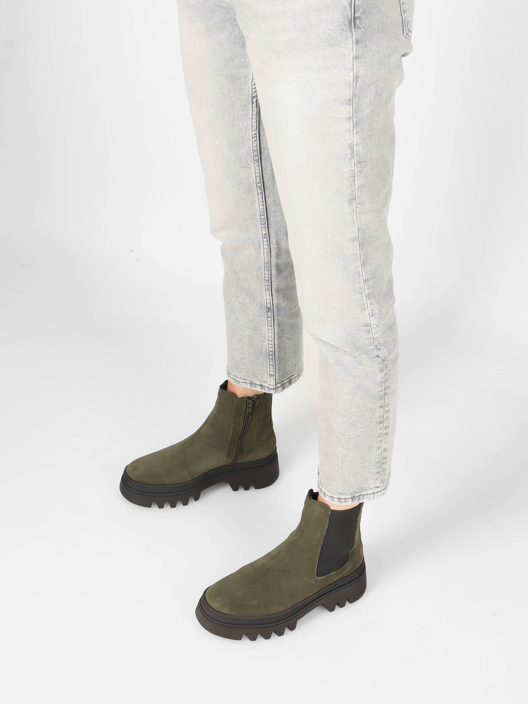 Chelsea Boots khaki, Bekleidung, Schuhwerk, Schuh, Sneaker, Person