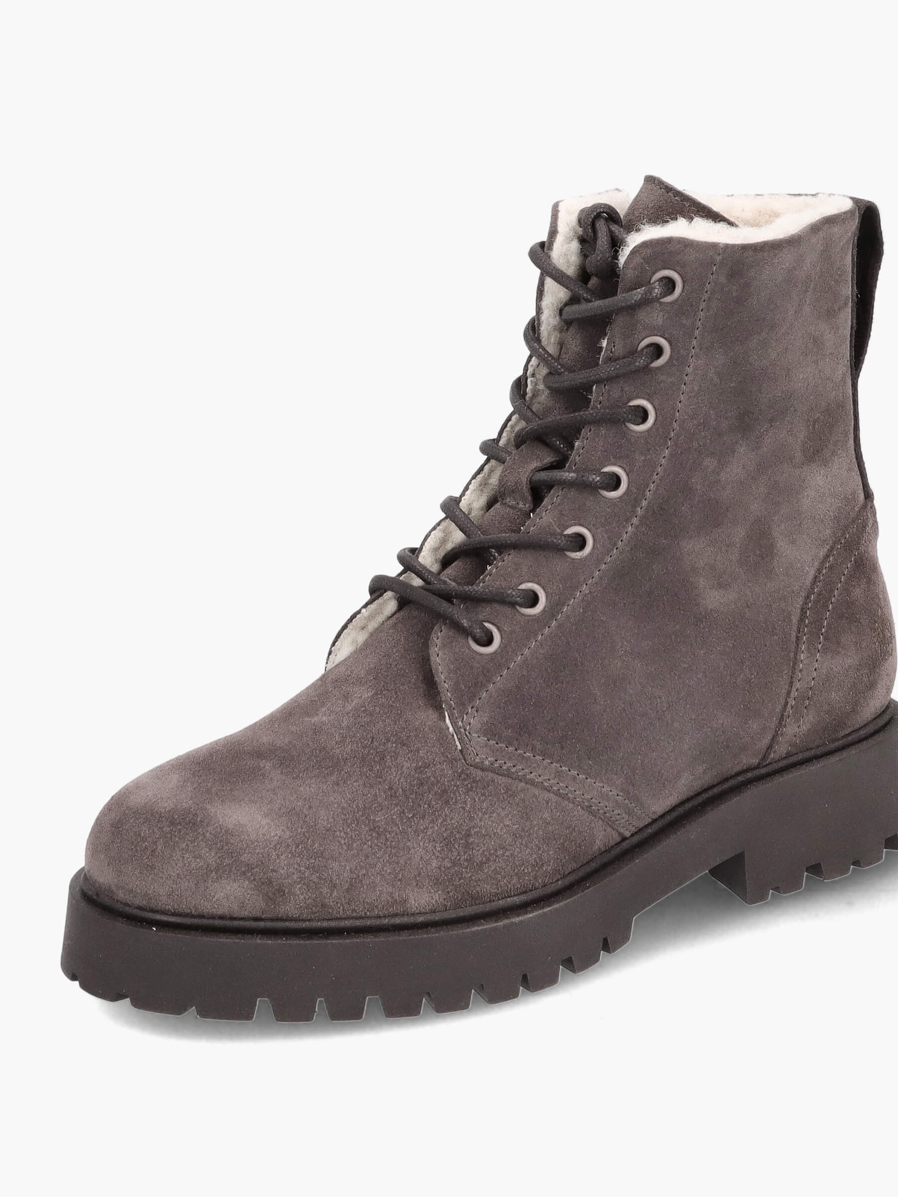 Schnürstiefeletten grau, Bekleidung, Schuhwerk, Schuh, Wildleder