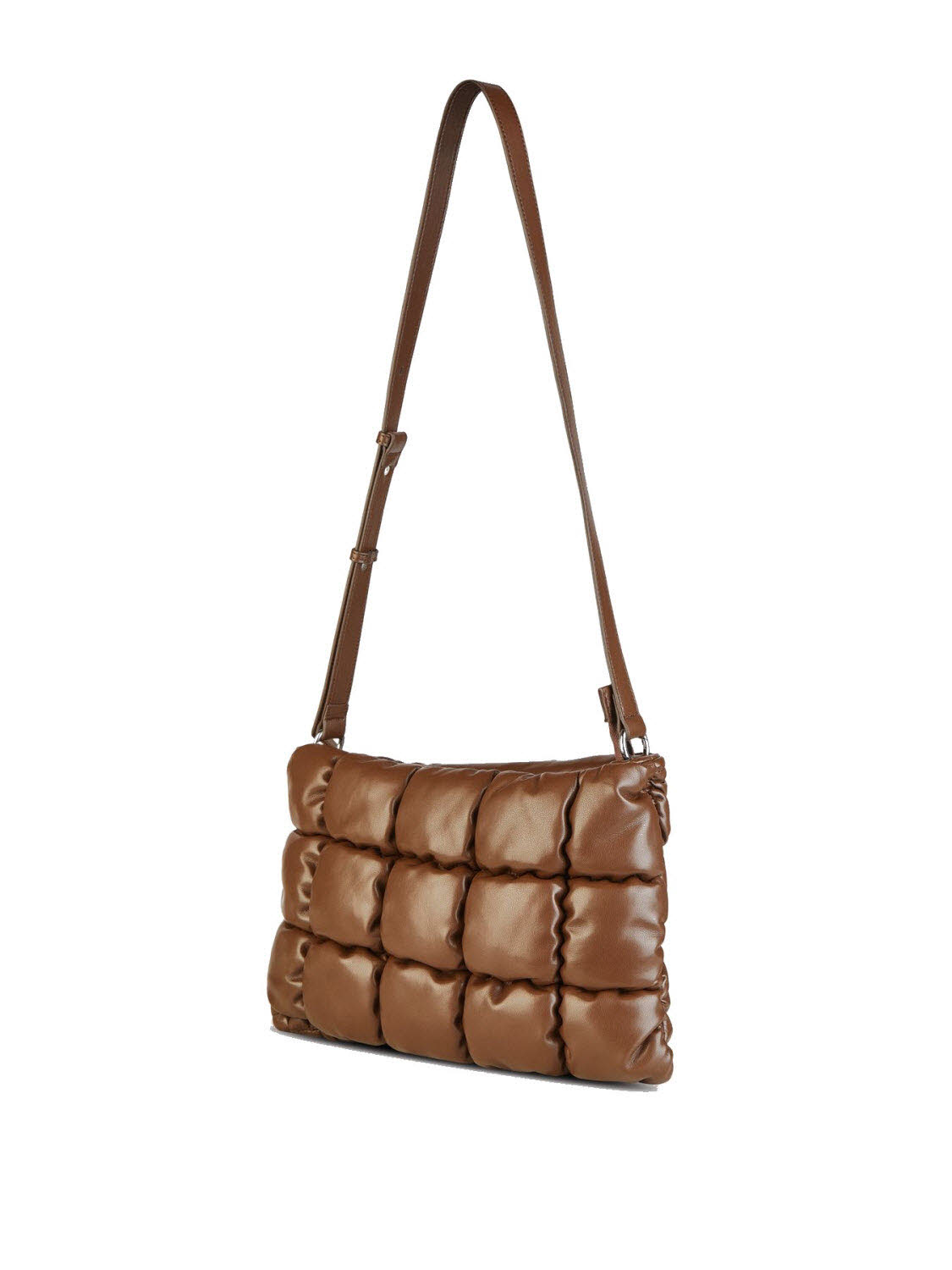 puffer clutch GARDA DARK BROWN