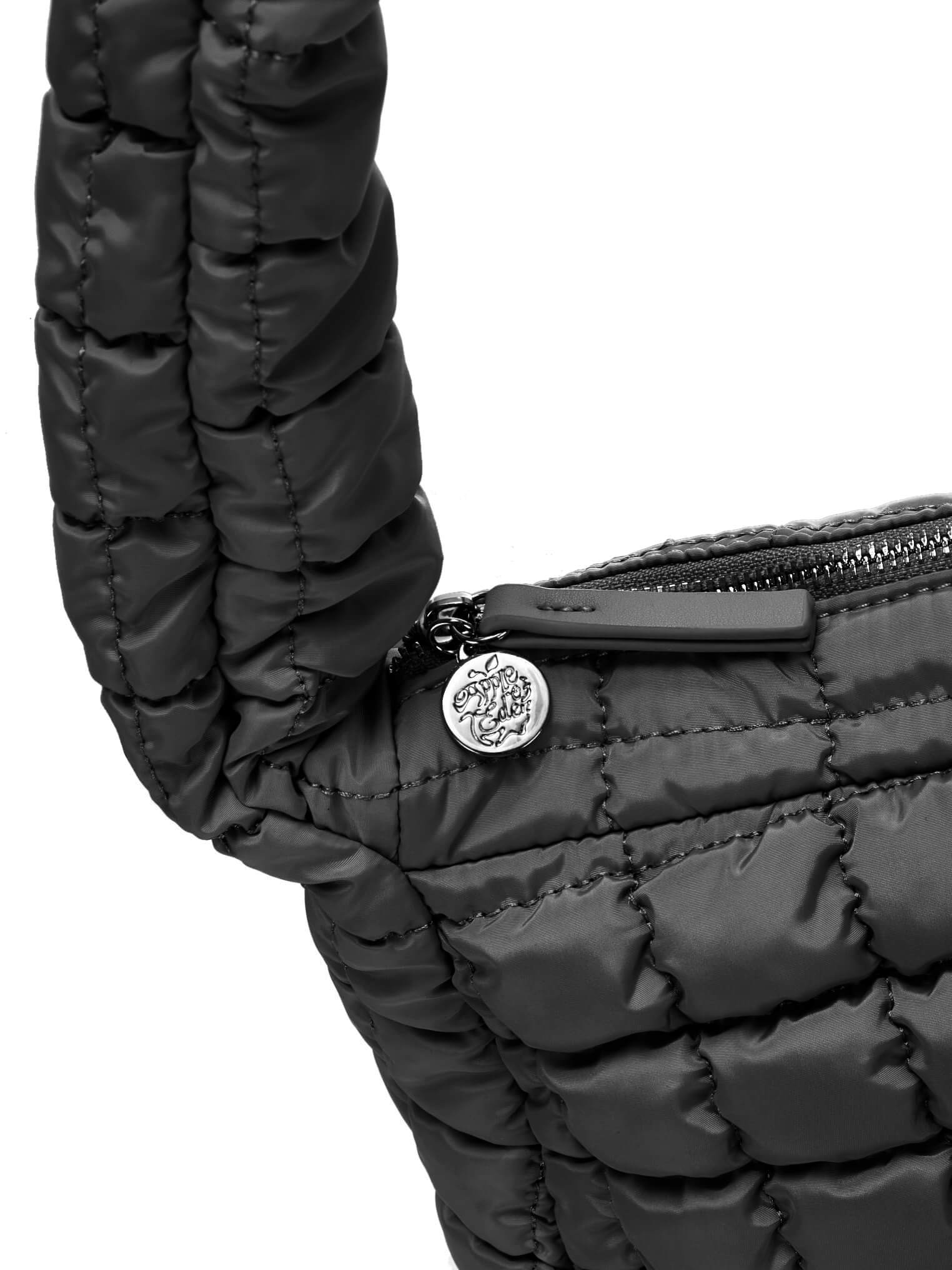 Puffer Umhängetasche black, Handschuh, Mantel, Jacke, Tasche, Handtasche