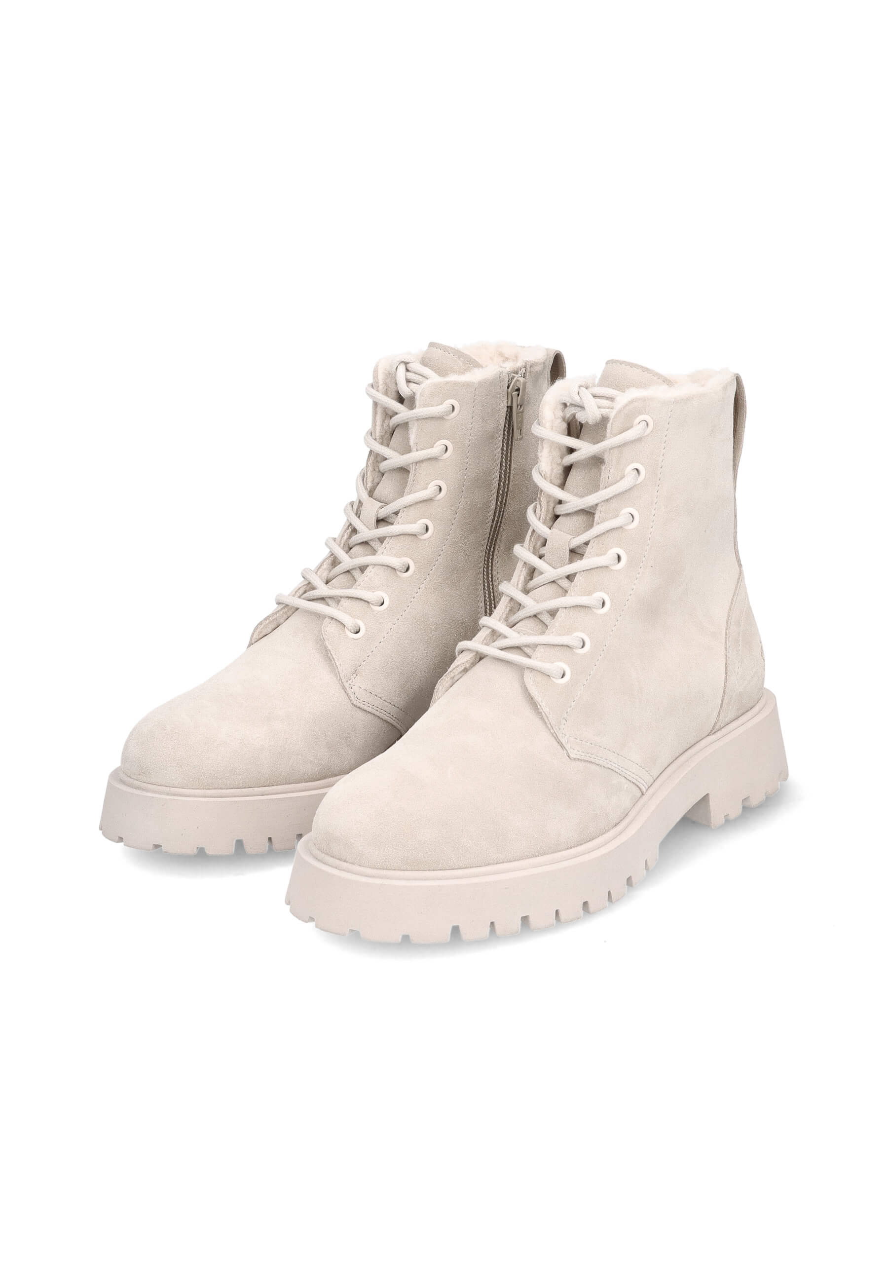 Schnürstiefeletten ivory