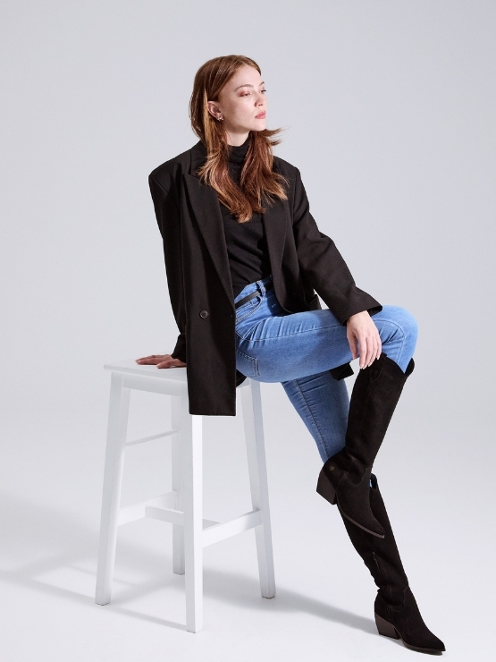 Mantel, Blazer, Jacke, Person, Schuh