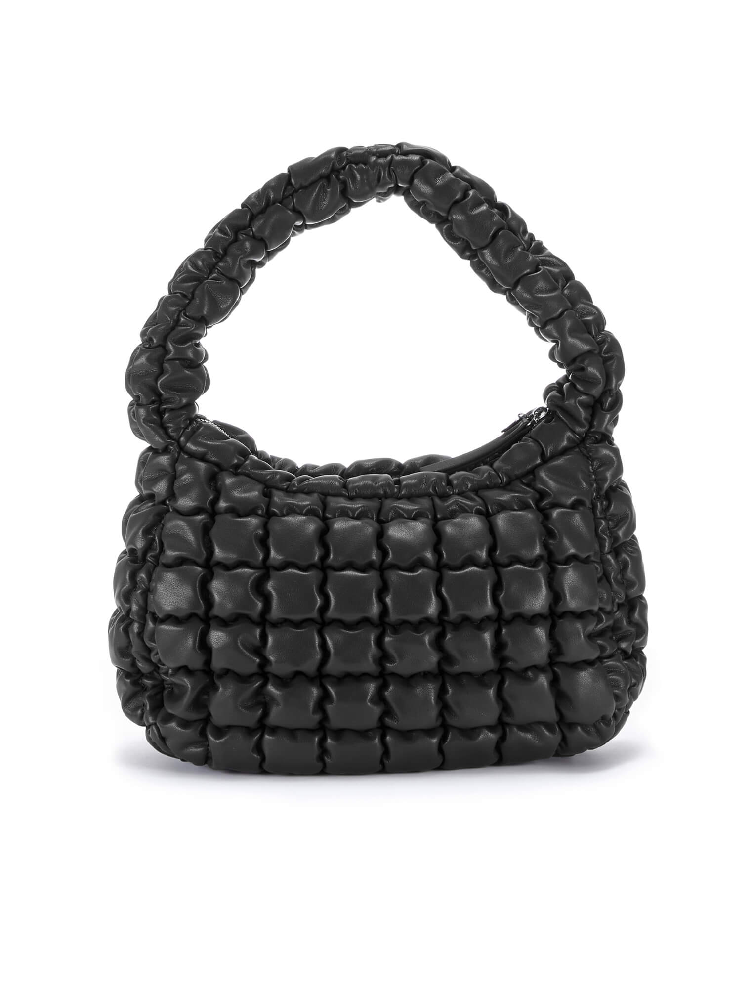 Cadiz_2100001_10_h Puffer Schultertasche black, Zubehor, Tasche, Handtasche, Geldbörse