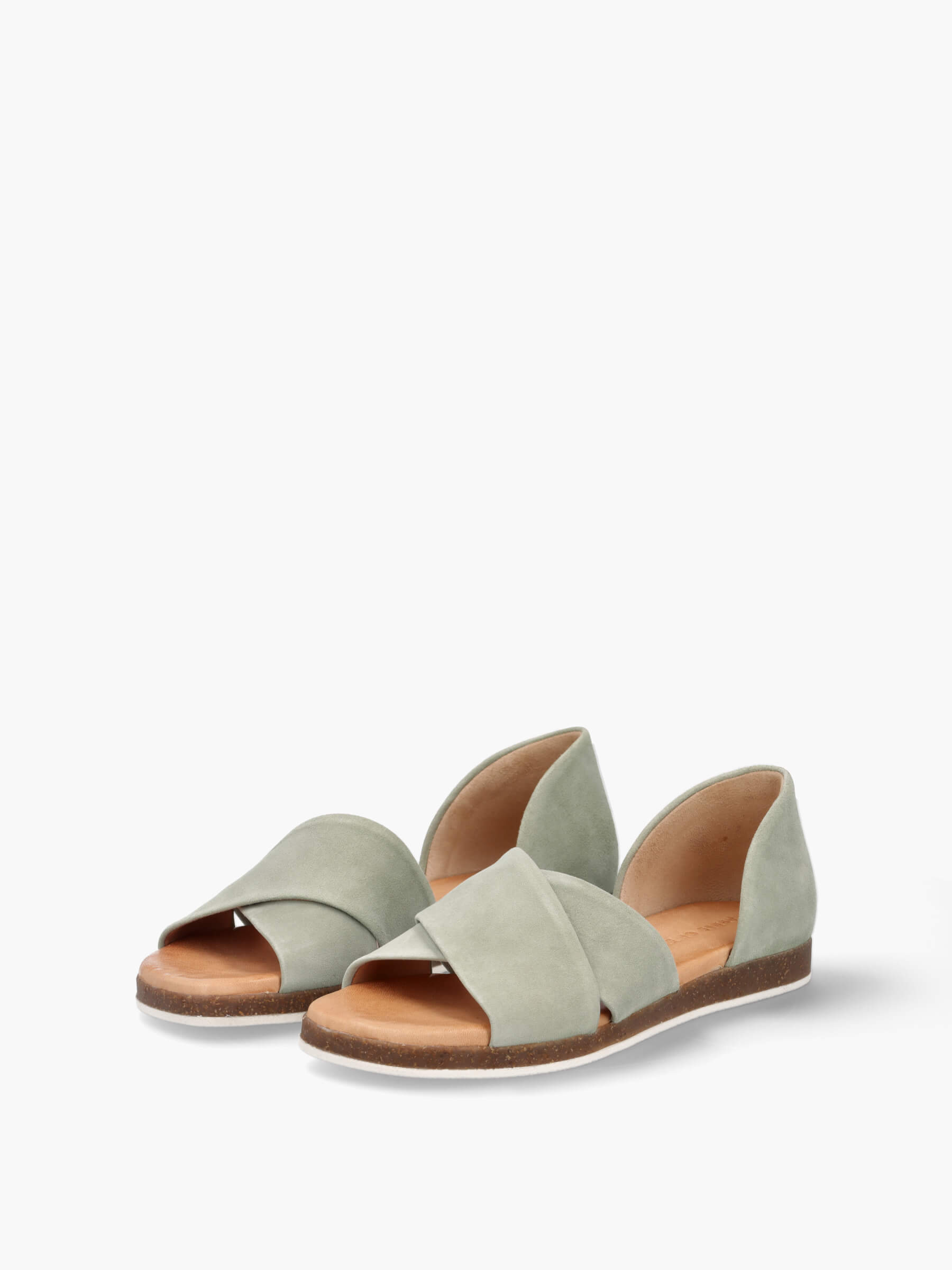 Sandalen mit gekreuzten Lederriemen, Bekleidung, Schuhwerk, Sandale