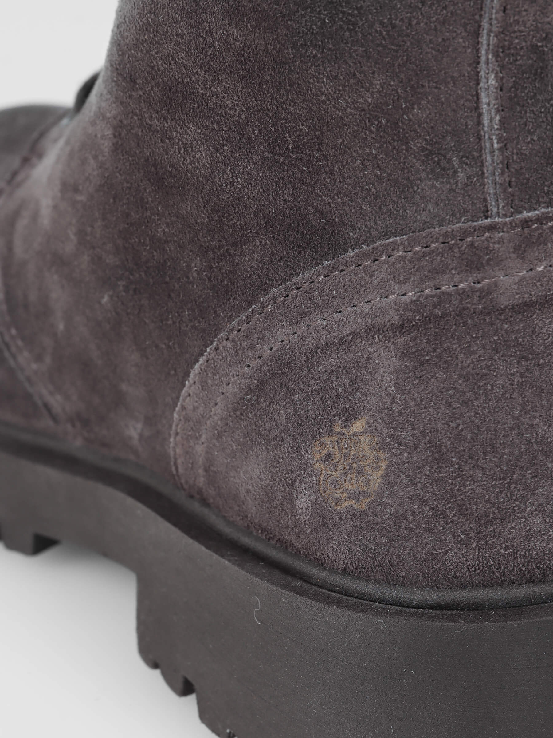 Schnürstiefeletten grau, Wildleder