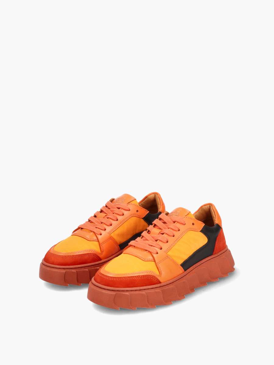 Sneaker orange/schwarz